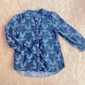 BabGap 4 years 1969 Star denim button up